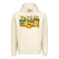 Tofu Childhood Cancer coffee cups yellow ribbon Premium Hoodie - NancyCooperArtShop