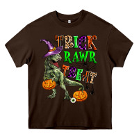 Chocolate Brown trick rawr treat Heavy Core Tee - Zillion Design Studio