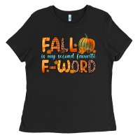 Black fall is my second favorite f word Ladies Tee - Zillion Design Studio
