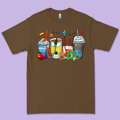 Math Teacher Coffee Cups Premium Tee Designed By Zillion Design Studio