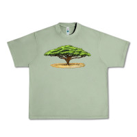 Oil Green acacia tree Urban Heavy Tee - LillyAllenDesigns
