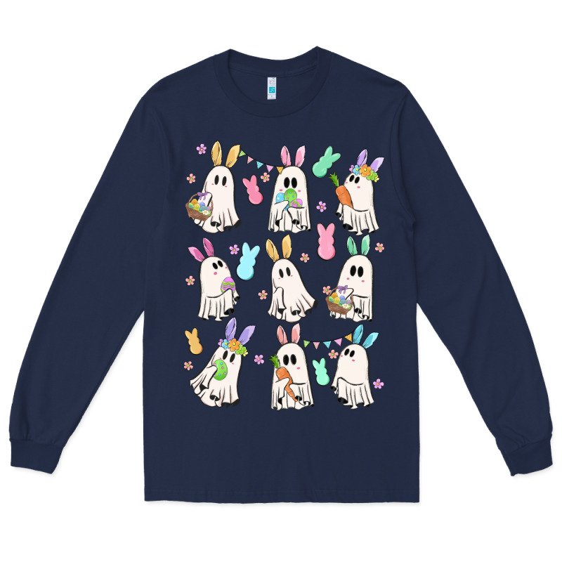 Bunny Ghost Long Sleeve Tee by MaliasSmallBusiness | Teevron