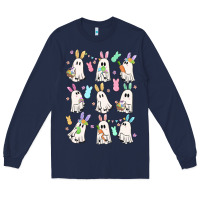 Navy bunny ghost Long Sleeve Tee - MaliasSmallBusiness