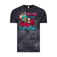 Cloud Black my cat is my valentine Vintage Tee - AdoDesignShop