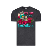 Vintage Black my cat is my valentine Vintage Tee - AdoDesignShop