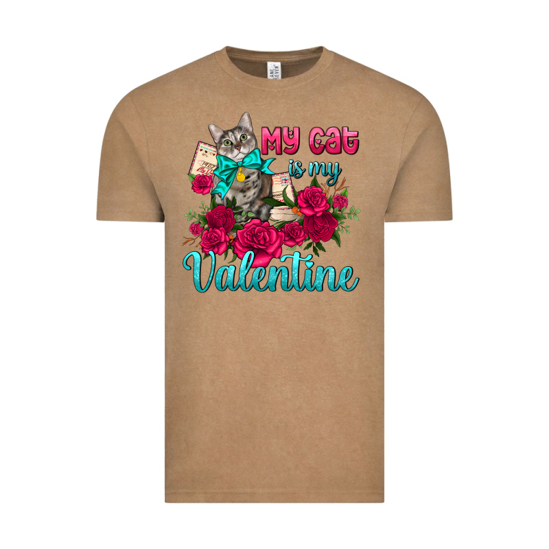 My Cat Is My Valentine Vintage Tee by AdoDesignShop | Teevron