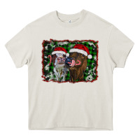 Cream christmas heifers Heavy Core Tee - RanaPortraitStore