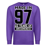 Purple Made In 97 22 Years Of Awesomeness Premium Sweatshirt - Bettercallsaul