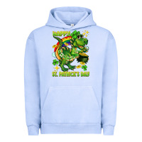 Pigment Grape Ice Happy St. Patrick's Day T-rex Urban Hoodie - CowGirlArtShop