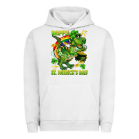 Pigment Lunar Rock Happy St. Patrick's Day T-rex Urban Hoodie - CowGirlArtShop