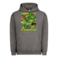 Pigment Tornado Happy St. Patrick's Day T-rex Urban Hoodie - CowGirlArtShop