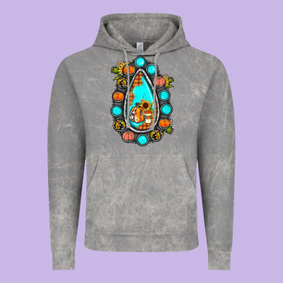 Gemstone Pumpkin Fall Vintage Hoodie Designed By Jahusdesignshop