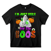 Black i'm just here for the boos Heavy Core Tee - Zillion Design Studio