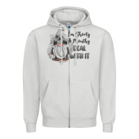 Dove Grey im shorty mouthy deal with it gnome Zipper Hoodie - MaliasSmallBusiness