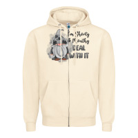 Sandshell im shorty mouthy deal with it gnome Zipper Hoodie - MaliasSmallBusiness