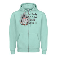 Seafoam im shorty mouthy deal with it gnome Zipper Hoodie - MaliasSmallBusiness