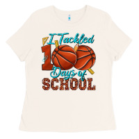 Bone i tackled 100days of school basketball Ladies Tee - texasbilliewilder