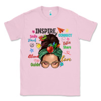 Bubblegum Pink Teacher messy bun caucasian Classic Tee - NancyCooperArtShop