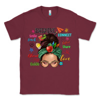 Burgundy Teacher messy bun caucasian Classic Tee - NancyCooperArtShop