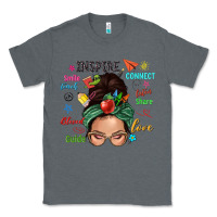 Charcoal Heather Teacher messy bun caucasian Classic Tee - NancyCooperArtShop