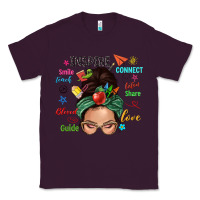 Plum Teacher messy bun caucasian Classic Tee - NancyCooperArtShop