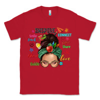 Red Teacher messy bun caucasian Classic Tee - NancyCooperArtShop