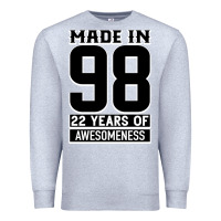 Heather Grey Made in 98 22 Years Of Awesomeness Premium Sweatshirt - Bettercallsaul