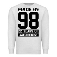 Oatmeal Heather Made in 98 22 Years Of Awesomeness Premium Sweatshirt - Bettercallsaul