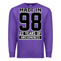 Purple Made in 98 22 Years Of Awesomeness Premium Sweatshirt - Bettercallsaul