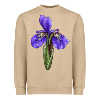 Mushroom Iris Flower Illustrations Heavyweight Sweatshirt - LillyAllenDesigns