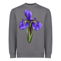 Storm Iris Flower Illustrations Heavyweight Sweatshirt - LillyAllenDesigns