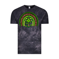 Cloud Black Western Shamrock Cross Rainbow Vintage Tee - Artiststas