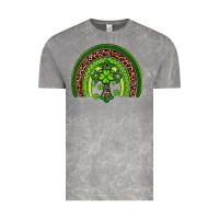 Cloud Rock Western Shamrock Cross Rainbow Vintage Tee - Artiststas
