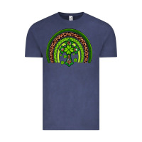 Vintage Denim Western Shamrock Cross Rainbow Vintage Tee - Artiststas