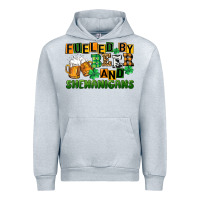 Heather Grey fueled by beer and shenanigans Urban Hoodie - CowGirlArtShop