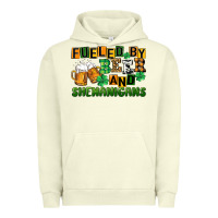 Pigment Pistachio fueled by beer and shenanigans Urban Hoodie - CowGirlArtShop