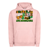Pigment Salmon fueled by beer and shenanigans Urban Hoodie - CowGirlArtShop
