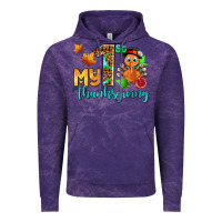 Cloud Purple my first thanksgiving with turkey Vintage Hoodie - AdoDesignShop