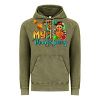 Vintage Olive my first thanksgiving with turkey Vintage Hoodie - AdoDesignShop