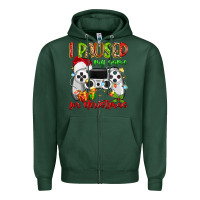 Sports Green i paused my game for christmas Zipper Hoodie - MaliasSmallBusiness