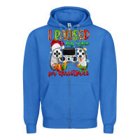True Royal i paused my game for christmas Zipper Hoodie - MaliasSmallBusiness