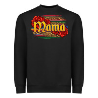 Black Latina mama with serape and roses Heavyweight Sweatshirt - Jasminsmagicworld