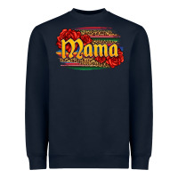 Navy Latina mama with serape and roses Heavyweight Sweatshirt - Jasminsmagicworld