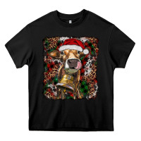 Black christmas heifer with leoard and cowhide Heavy Core Tee - RanaPortraitStore