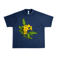 Navy yellow elder flower Urban Heavy Tee - LillyAllenDesigns