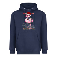 Navy Merry Flock Christmas Flamingo Christmas Heavyweight Hoodie - Bettercallsaul