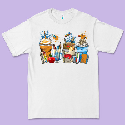 Art Teacher Coffee Cups Premium Tee Designed By Zillion Design Studio
