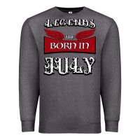 Charcoal Heather Legends are born in July Premium Sweatshirt - Bettercallsaul
