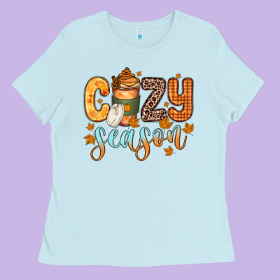 Cozy Season Ladies Tee Designed By Zillion Design Studio