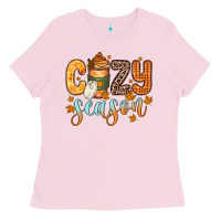 Bubblegum Pink cozy season Ladies Tee - Zillion Design Studio